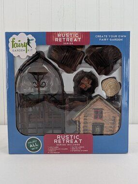 Fairy Garden Kit Rustic Retreat Series Suitable for Indoor or Outdoor New in Box